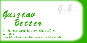 gusztav better business card